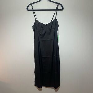 Satin Bustier Midi Dress